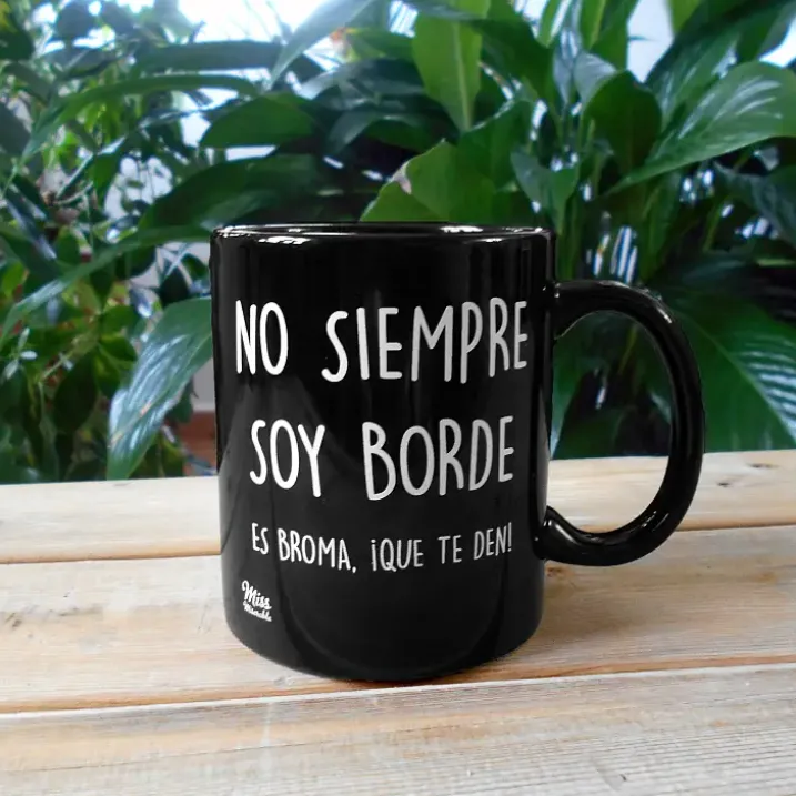Taza con mensaje para bordes