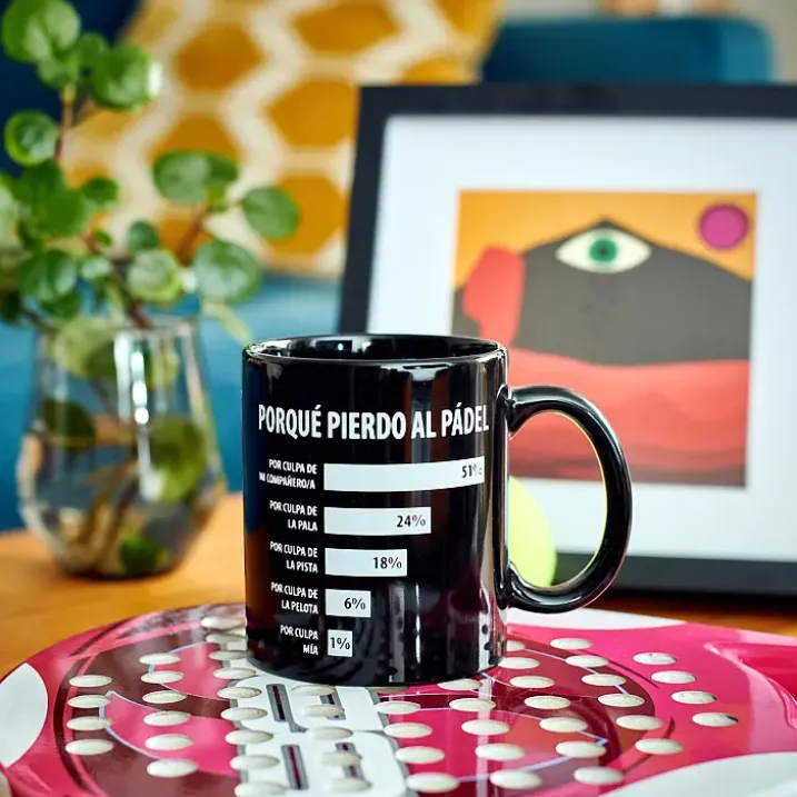 Taza con mensaje Porqué pierdo al pádel