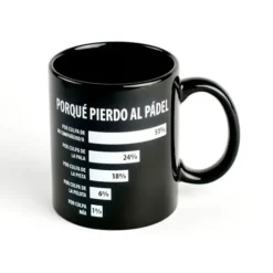 Taza con mensaje Porqué pierdo al pádel
