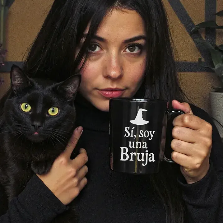 Taza con mensaje Sí, soy una Bruja