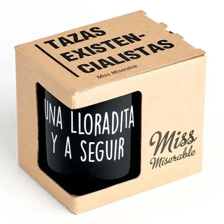 Taza con mensaje Una lloradita y a seguir