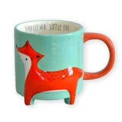 Taza con zorro en relieve