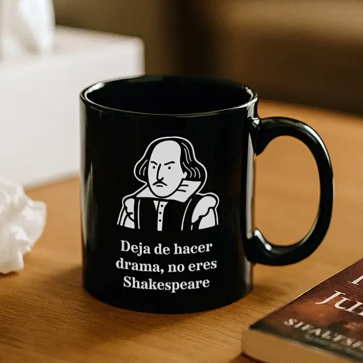 Taza Deja de hacer drama, no eres Shakespeare