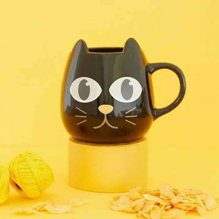 Taza en forma de gato termosensible