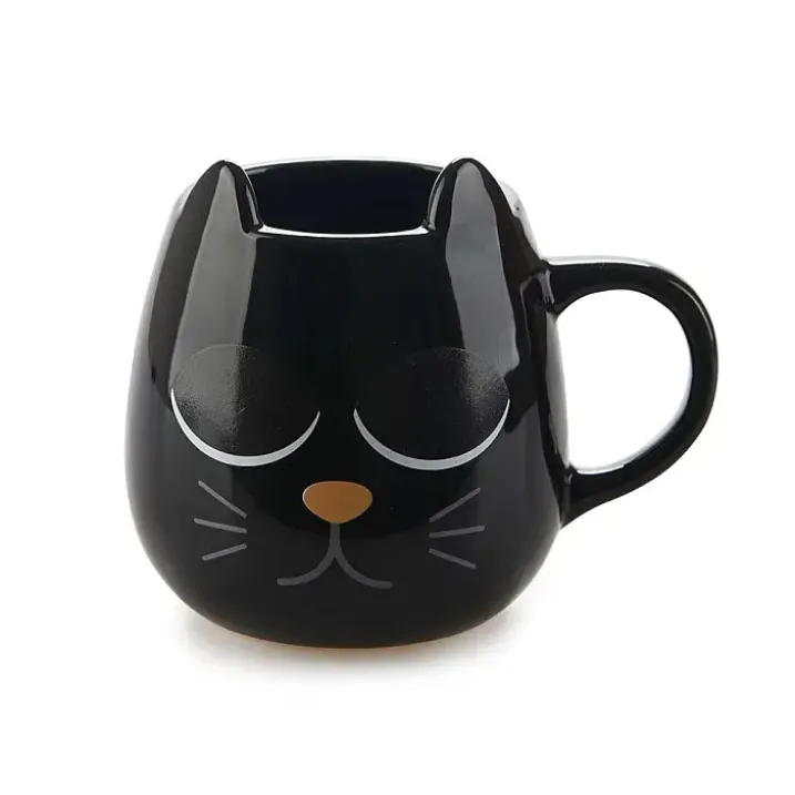 Taza en forma de gato termosensible