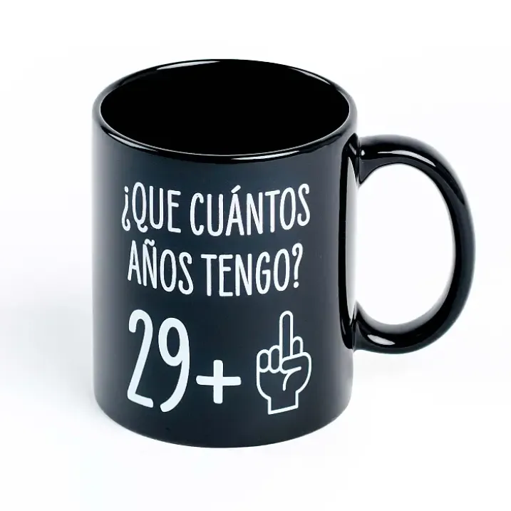 Taza para 30 cumpleaños ¿Que cuántos años tengo? 29+1