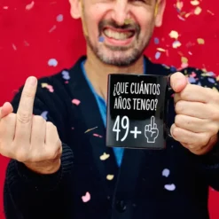 Taza para 50 cumpleaños ¿Que cuántos años tengo? 49+1