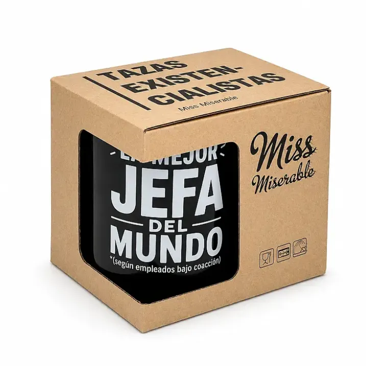 Taza para jefa con mensaje La mejor jefa del mundo