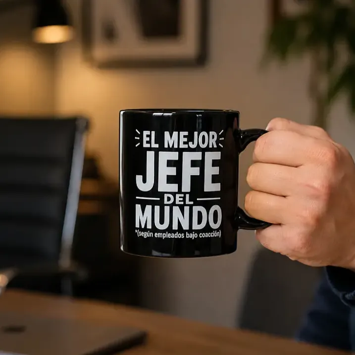 Taza para jefe con mensaje El mejor jefe del mundo