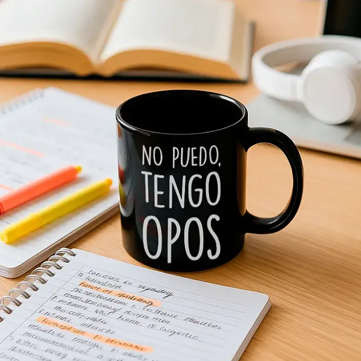 Taza para opositores No puedo, tengo opos