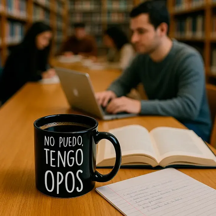 Taza para opositores No puedo, tengo opos
