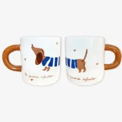 Taza perro salchicha: Te quiero infinito