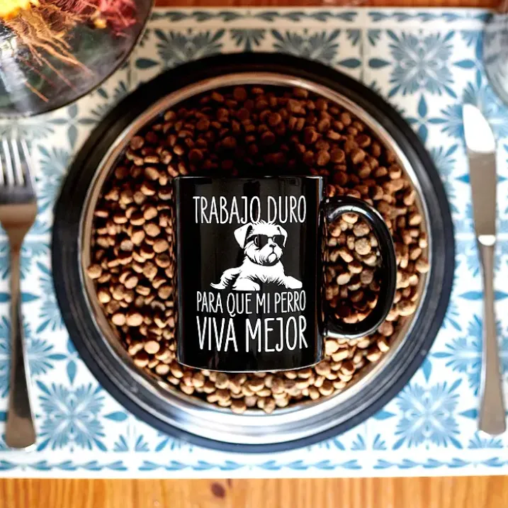Taza Trabajo duro para que mi perro viva mejor