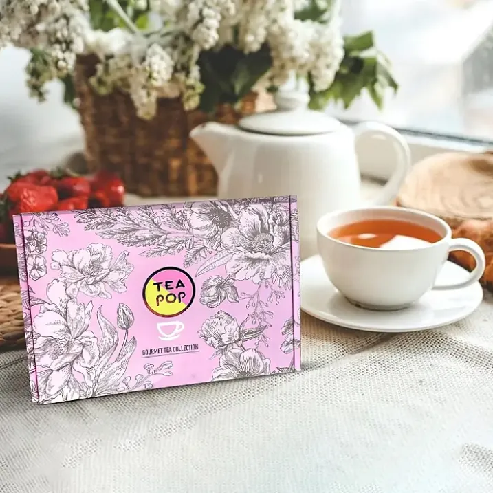Tea Pop. Caja regalo premium con 18 tés en stick