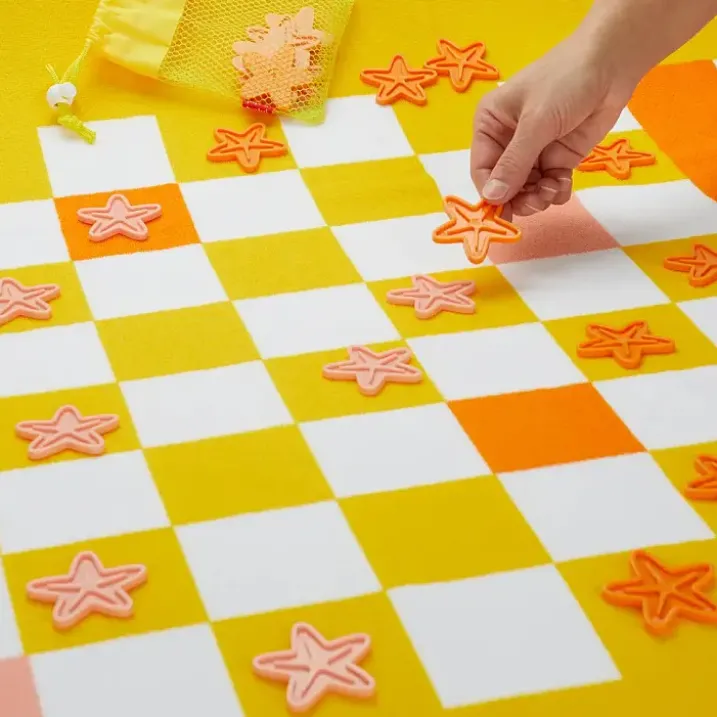 Toalla de playa original de juego Checkers
