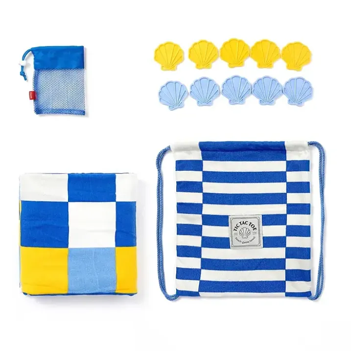 Toalla de playa original de juego Tic-Tac-Toe