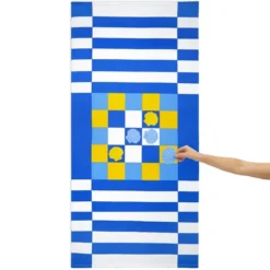 Toalla de playa original de juego Tic-Tac-Toe