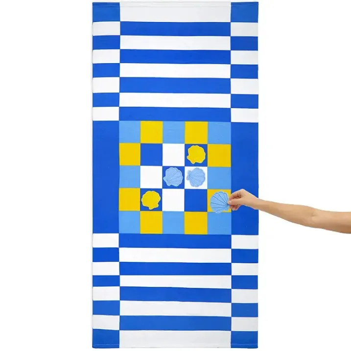 Toalla de playa original de juego Tic-Tac-Toe