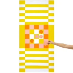 Toalla de playa original de juego Tic-Tac-Toe