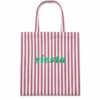 Tote bag de rayas con mensaje Siesta