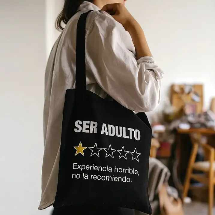 Tote bag Ser adulto: Experiencia horrible, no la recomiendo