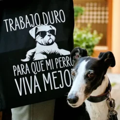 Tote bag Trabajo duro para que mi perro viva mejor
