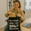 Tote bag Voy a trabajar, porque nací guapa, pero no rica