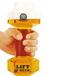 Vaso de cerveza en forma de mancuerna