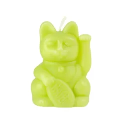 Vela en forma de gato de la suerte