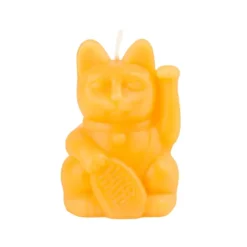 Vela en forma de gato de la suerte