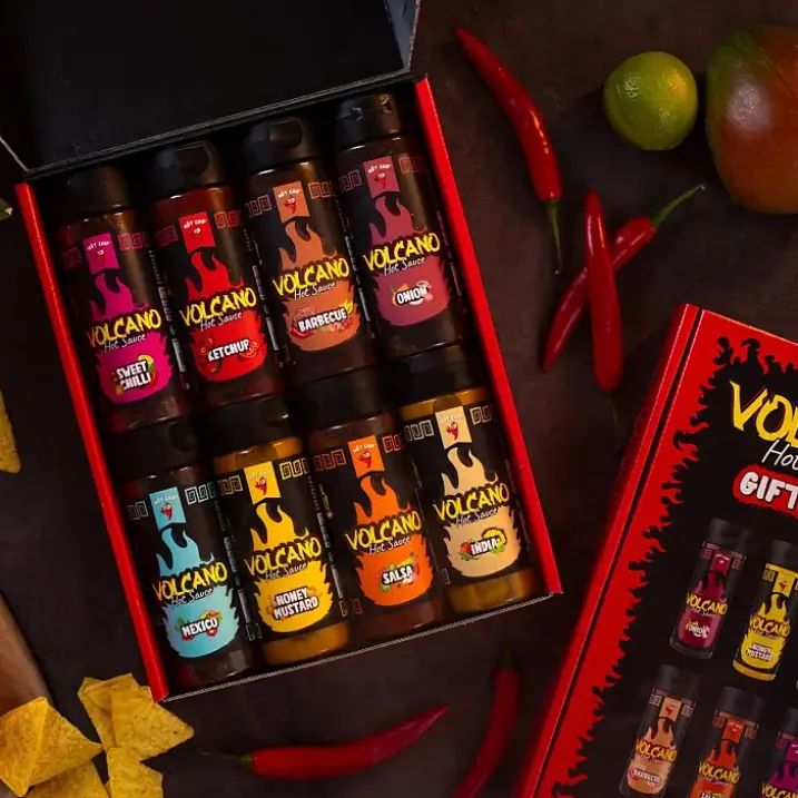 Volcano: Set de 8 salsas picantes